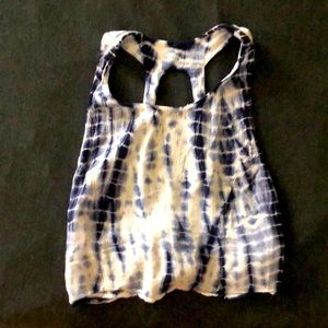 Forever 21 cropped fitted tie dye tank